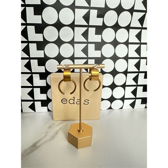 EDAS CLEO EARRINGS / BRASS / STERLING SILVER - Picture 5 of 5